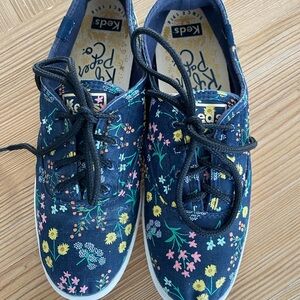 Keds rifle & paper womens Navy Floral Sneakers size 6.5
